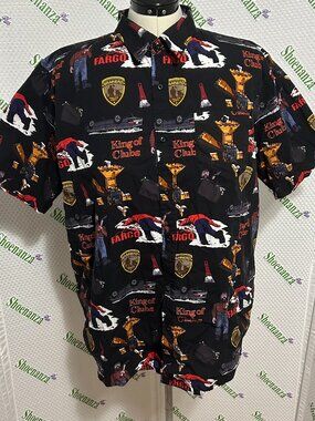 Middle Of Beyond Button Down Shirt Fargo King of Clubs Brainer MOB Mens XL